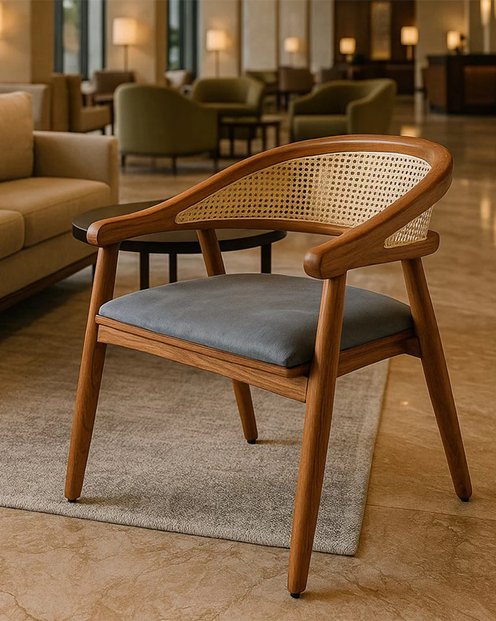 Solid Acacia Wooden Chairs for Relaxing Home Seating