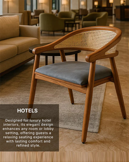 Solid Acacia Wooden Chairs for Relaxing Home Seating