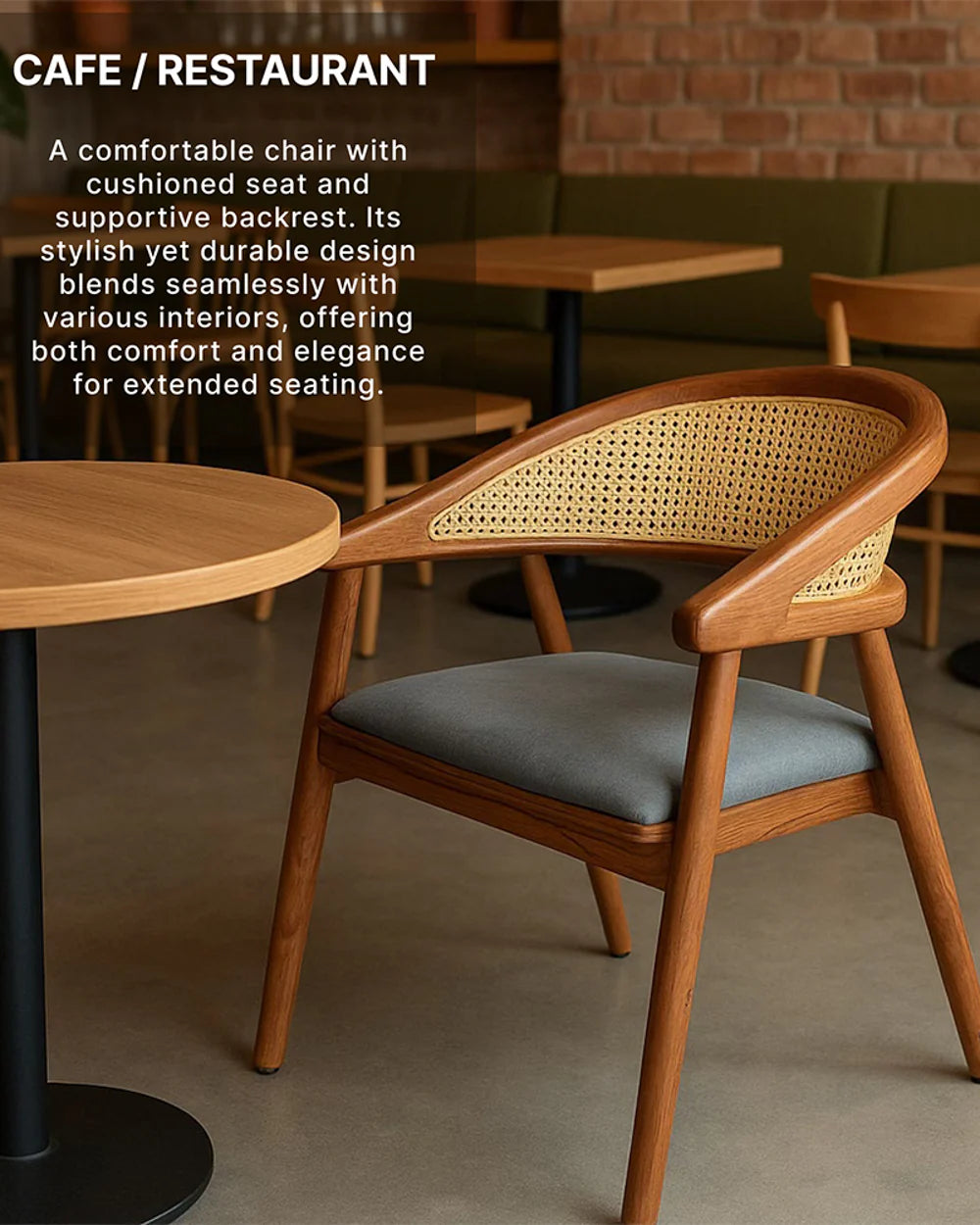 Solid Acacia Wooden Chairs for Relaxing Home Seating