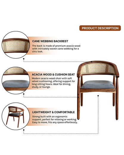 Solid Acacia Wooden Chairs for Relaxing Home Seating