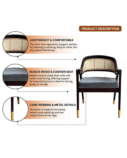 Acacia Wood Accent Chairs for Stylish Home Corners