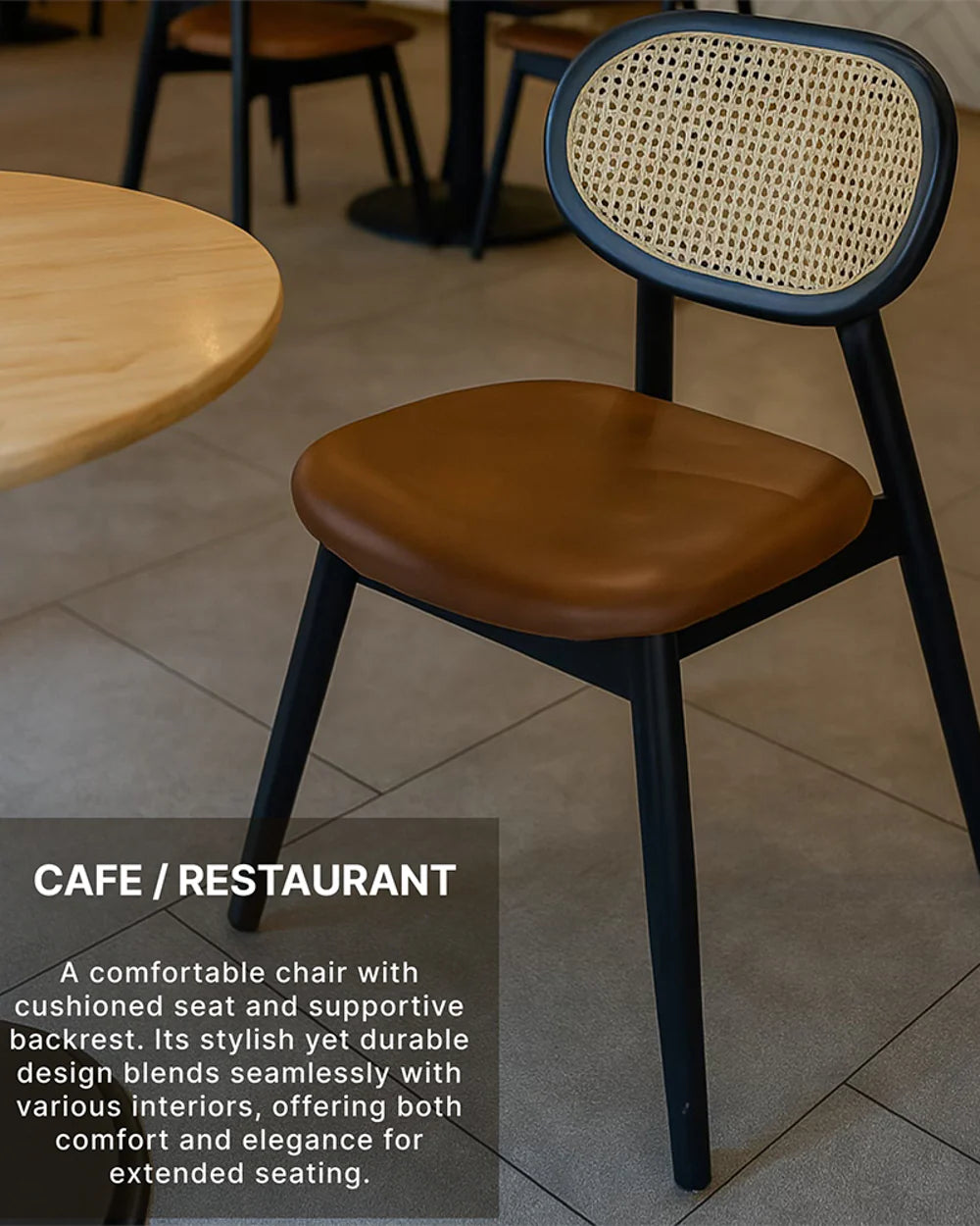 Handcrafted Acacia Wood Chairs for Living Room Comfort