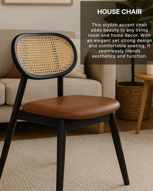 Handcrafted Acacia Wood Chairs for Living Room Comfort