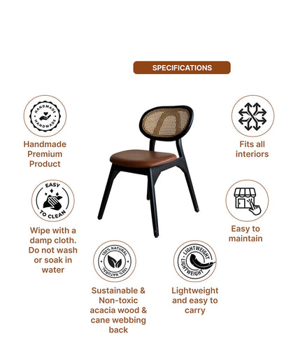 Handcrafted Acacia Wood Chairs for Living Room Comfort