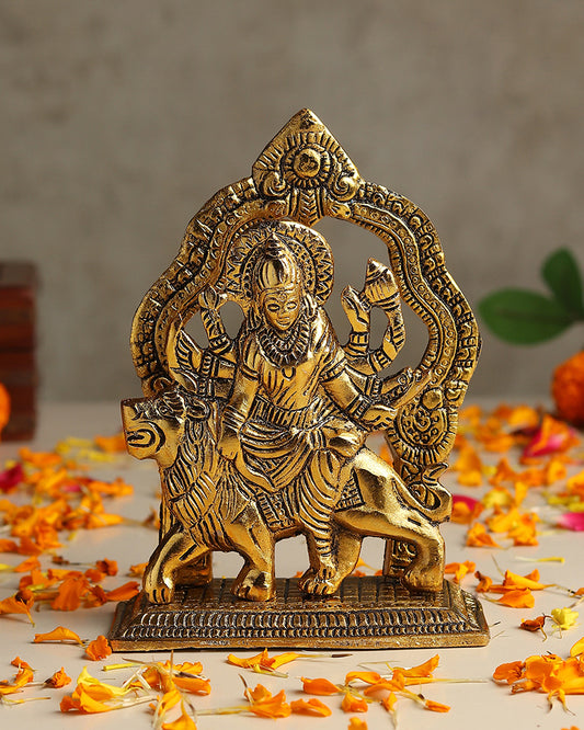 Divine Maa Durga Idol for Pooja & Home Décor, Traditional Durga Maa Showpiece for Festive Decoration