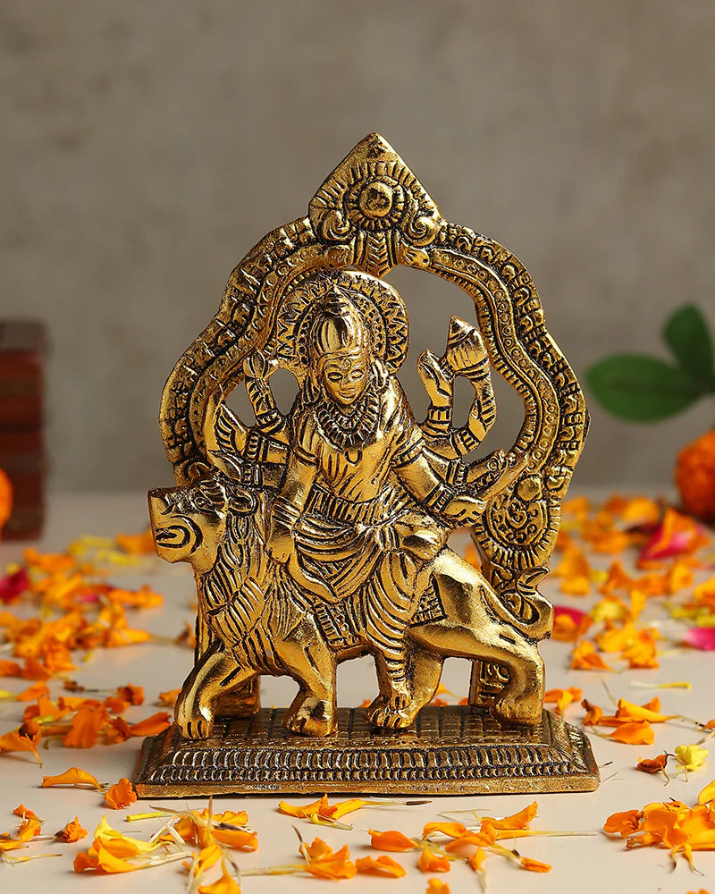 Divine Maa Durga Idol for Pooja & Home Dacor, Traditional Durga Maa Showpiece for Festive Decoration