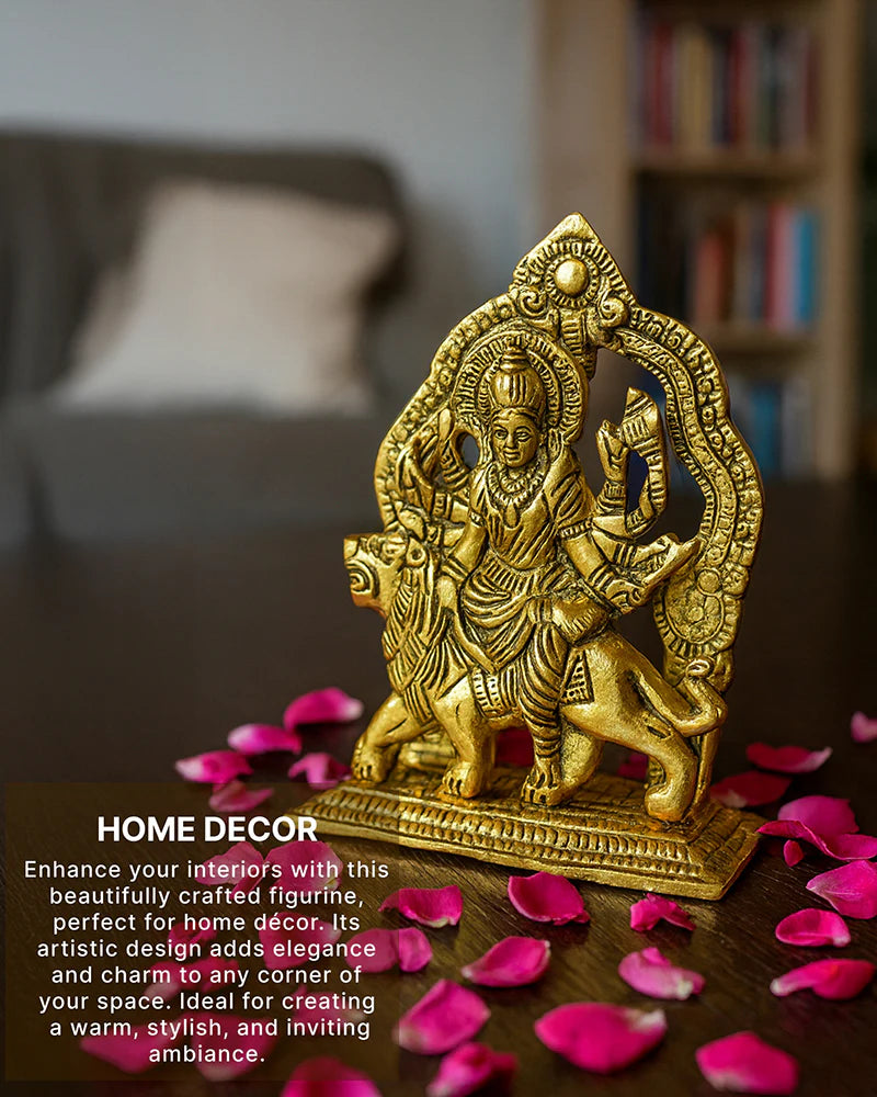 Divine Maa Durga Idol for Pooja & Home Dacor, Traditional Durga Maa Showpiece for Festive Decoration