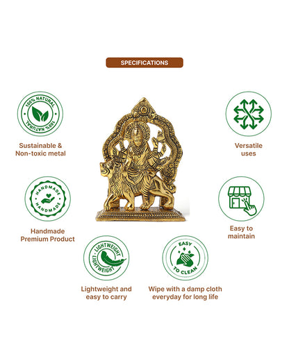 Divine Maa Durga Idol for Pooja & Home Décor, Traditional Durga Maa Showpiece for Festive Decoration