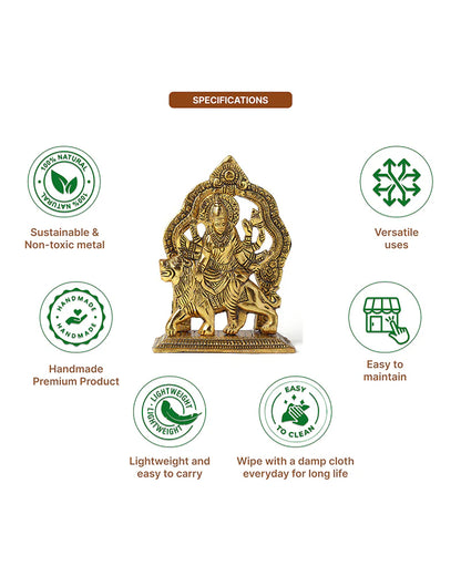 Divine Maa Durga Idol for Pooja & Home Dacor, Traditional Durga Maa Showpiece for Festive Decoration