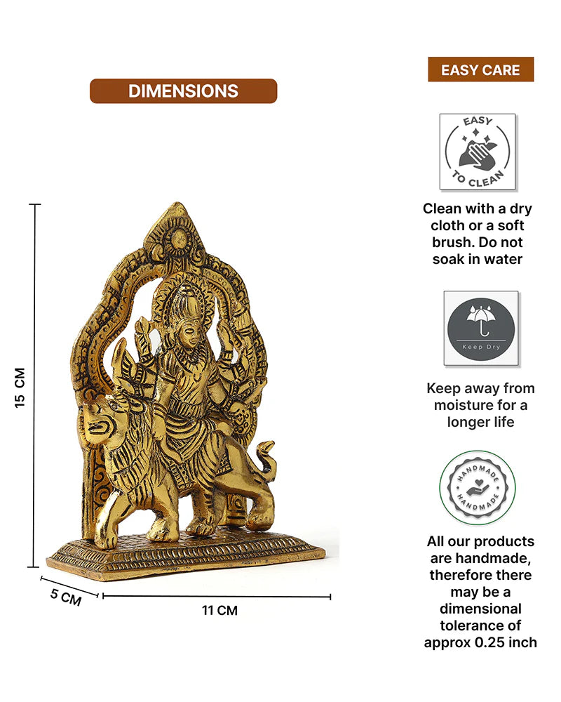 Divine Maa Durga Idol for Pooja & Home Dacor, Traditional Durga Maa Showpiece for Festive Decoration