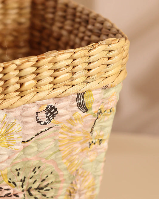 Seagrass Dry Waste Dustbin and Home Storage Waste Bin Basket