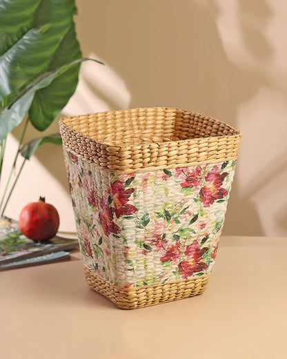 Handmade Seagrass Waste Basket for Bathroom, Study, and Home Corners