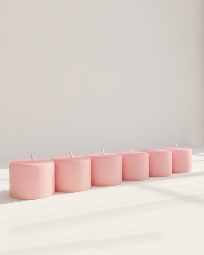 6 Rose Scented Aroma Candles Set | Decorative Tea Light Candles for Gifting | 31gm, 6 Hours Burn