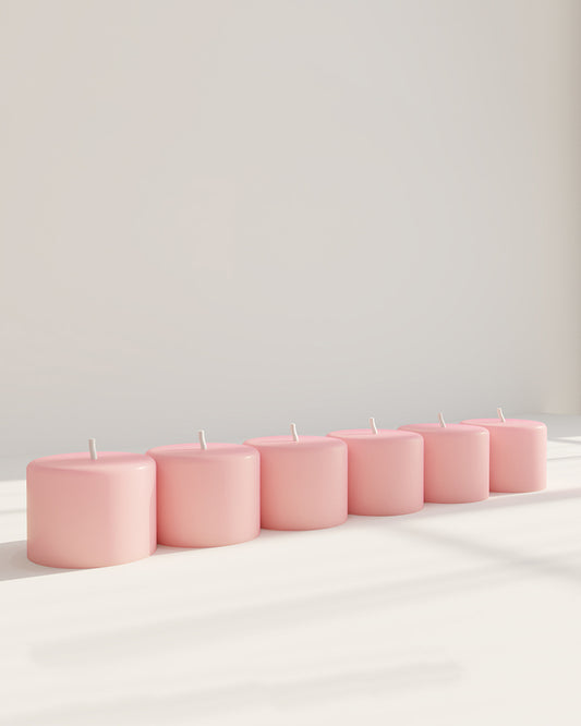 6 Rose Scented Aroma Candles Set | Decorative Tea Light Candles for Gifting | 31gm, 6 Hours Burn