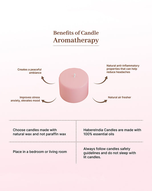 6 Rose Scented Aroma Candles Set | Decorative Tea Light Candles for Gifting | 31gm, 6 Hours Burn