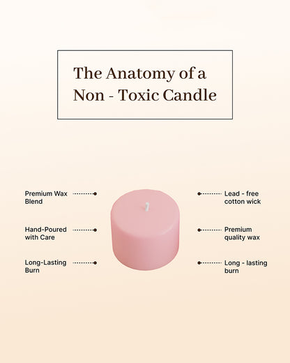6 Rose Scented Aroma Candles Set | Decorative Tea Light Candles for Gifting | 31gm, 6 Hours Burn