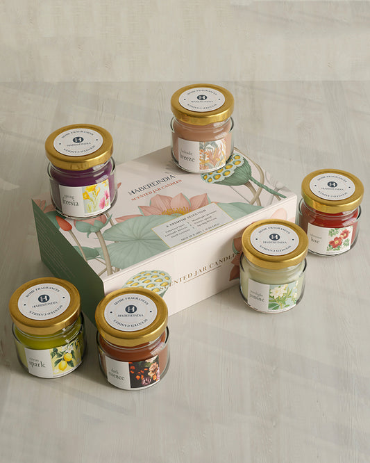 Set of 6 Scented Aroma Candles, 26gm Each 6-8H Burn | Fragrance Candle Set for Gifting