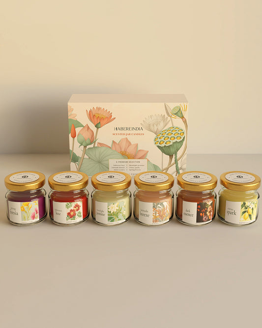 Set of 6 Scented Aroma Candles, 26gm Each 6-8H Burn | Fragrance Candle Set for Gifting