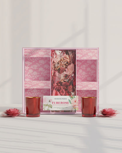Rose Scented Gift Set for Soothing Fragrance and Special Occasions, 15gm, 4-5hr Burn