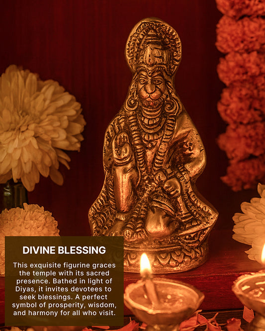 HABERE INDIA Hanuman Ji Idol for Pooja Home Decoration and Spiritual Showpiece