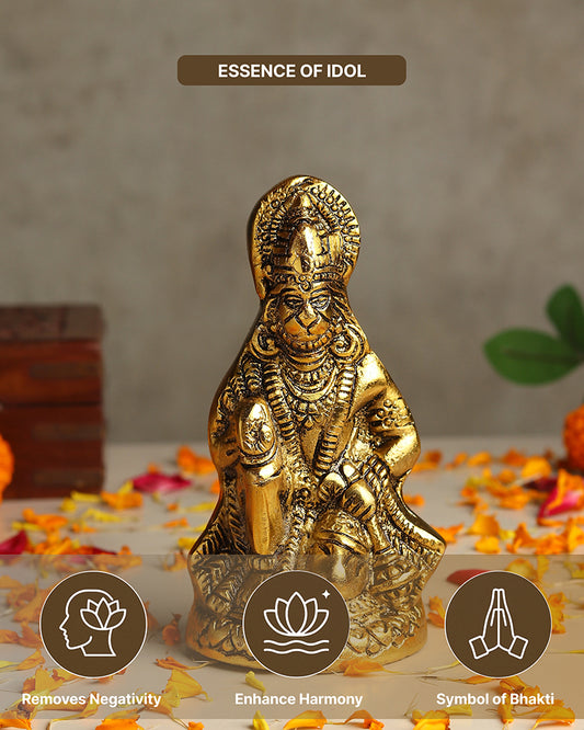 HABERE INDIA Hanuman Ji Idol for Pooja Home Decoration and Spiritual Showpiece