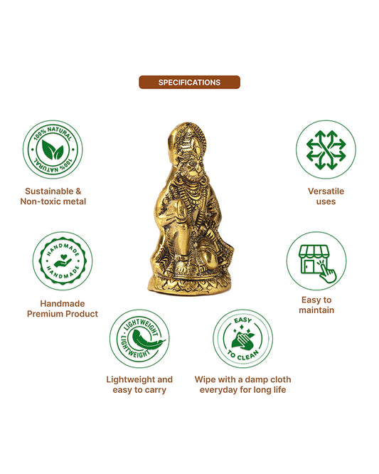HABERE INDIA Hanuman Ji Idol for Pooja Home Decoration and Spiritual Showpiece