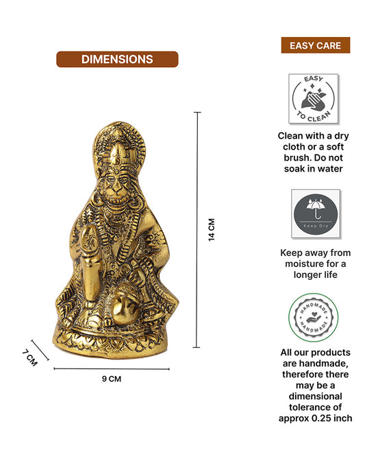 HABERE INDIA Hanuman Ji Idol for Pooja Home Decoration and Spiritual Showpiece