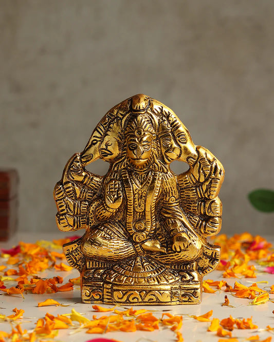 Panchmukhi Hanuman Ji Idol for Pooja Home Decoration and Spiritual Showpiece