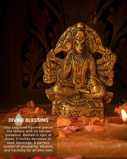 Panchmukhi Hanuman Ji Idol for Pooja Home Decoration and Spiritual Showpiece