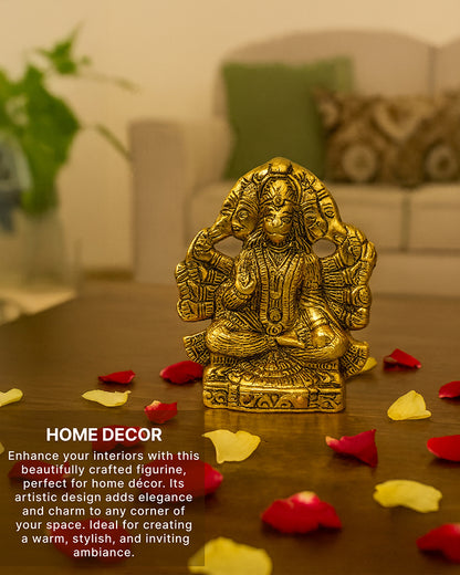 Panchmukhi Hanuman Ji Idol for Pooja Home Decoration and Spiritual Showpiece