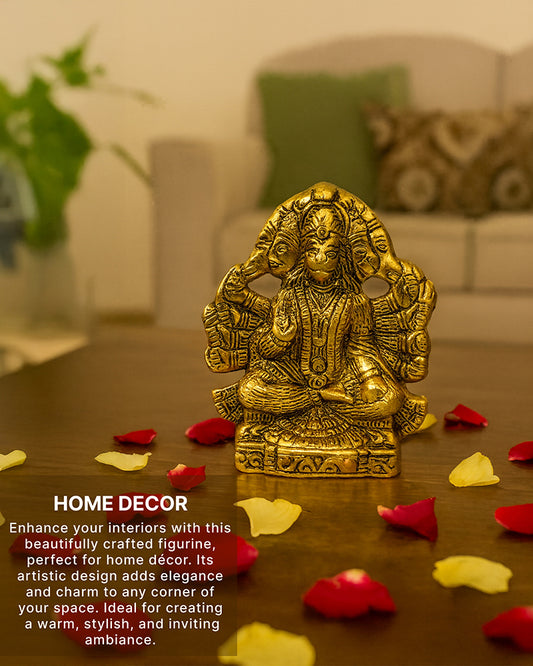 Panchmukhi Hanuman Ji Idol for Pooja Home Decoration and Spiritual Showpiece