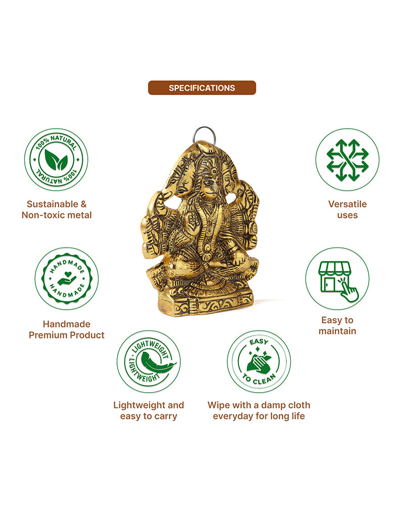Panchmukhi Hanuman Ji Idol for Pooja Home Decoration and Spiritual Showpiece