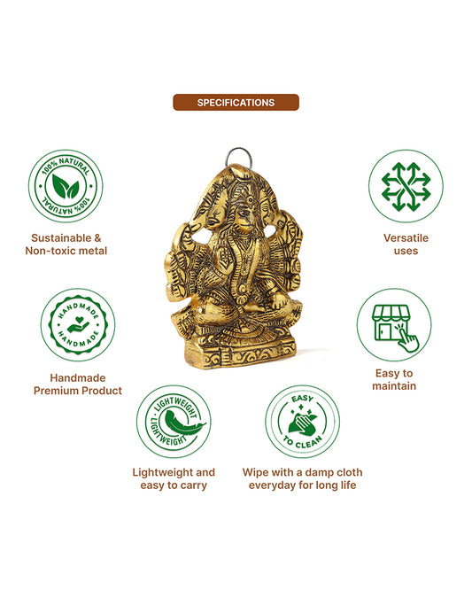 Panchmukhi Hanuman Ji Idol for Pooja Home Decoration and Spiritual Showpiece