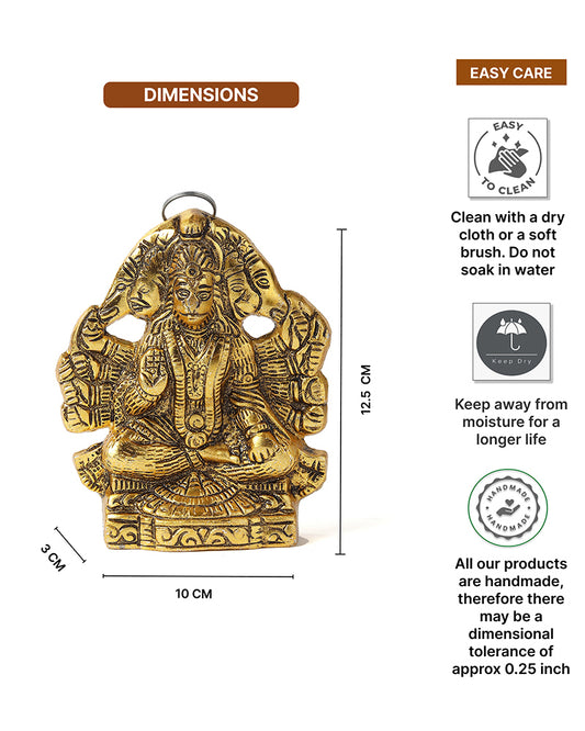 Panchmukhi Hanuman Ji Idol for Pooja Home Decoration and Spiritual Showpiece