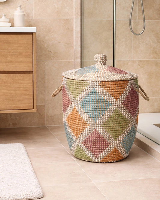 Multi-Purpose Jute Rope Basket for Clothes, Laundry, and Home Essentials