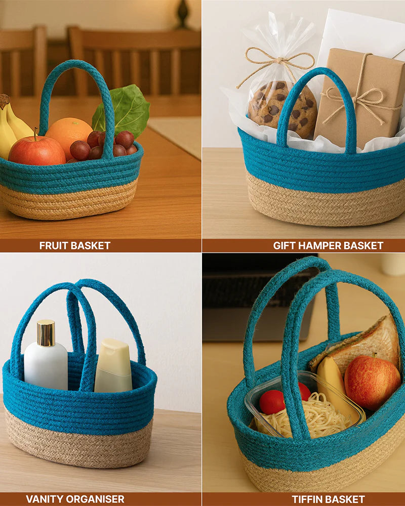 Lunch Basket - Multipurpose Basket for Lunch, Storage, Gifting & More