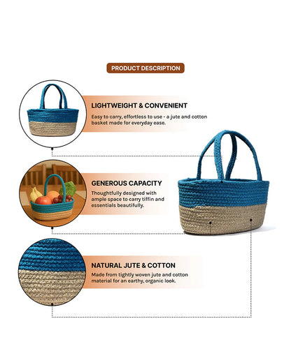 Lunch Basket - Multipurpose Basket for Lunch, Storage, Gifting & More