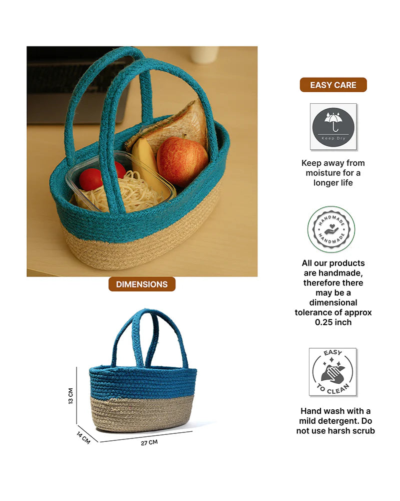 Lunch Basket - Multipurpose Basket for Lunch, Storage, Gifting & More