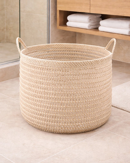 Rattan Storage Basket for Kids Room, Toys and Dirty Laundry