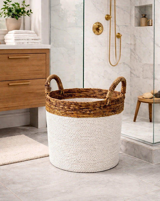 Rattan Basket for Laundry, Toys and Nursery Storage