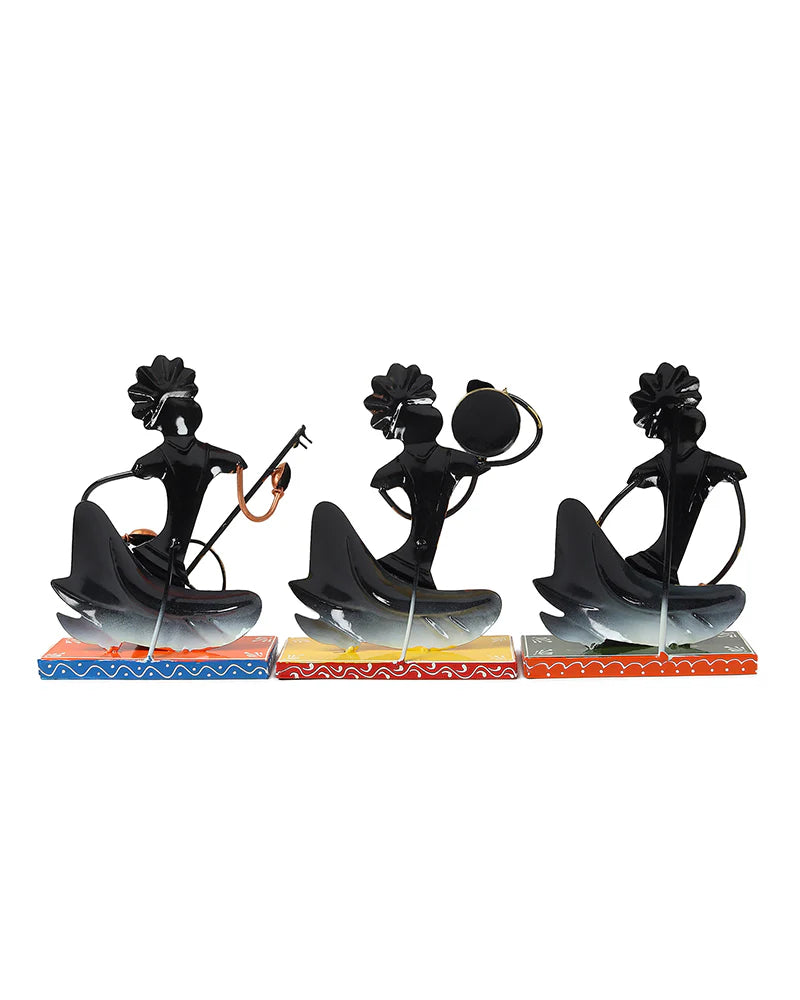 Set of 3 Rajasthani Figurines for Table Decor and Home Gifting