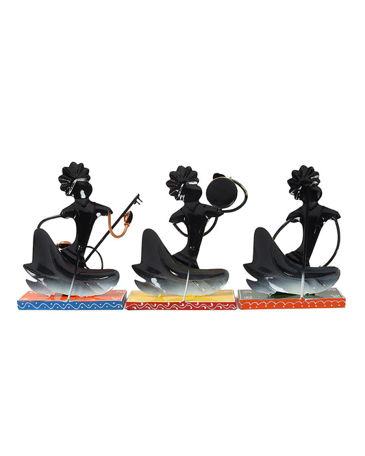 Set of 3 Rajasthani Figurines for Table Decor and Home Gifting