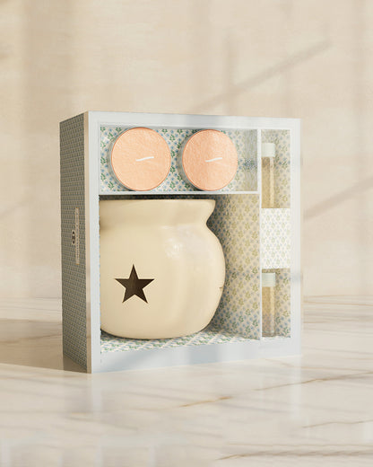 Aroma Oil With Burner Set for Gifting, Relaxation and Home Fragrance