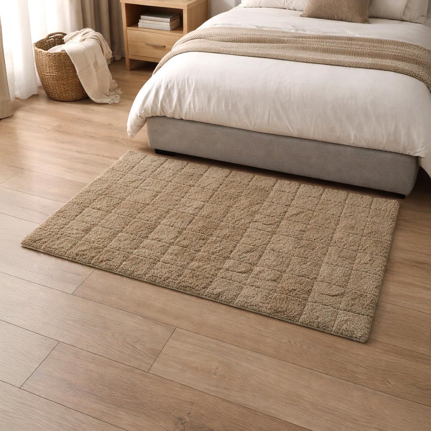 Decorative Bedside Runner Rug for Bedroom Floor and Home Styling
