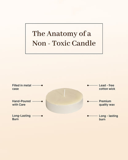 Set of 50 Tea Light Candles | White Decorative Tea Lights for Diwali Decoration, Home Use, Gifting