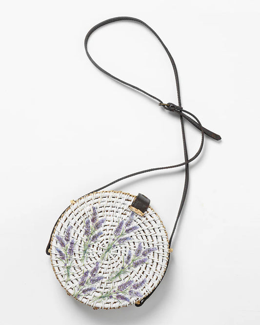 Sac à bandoulière rond en rotin
