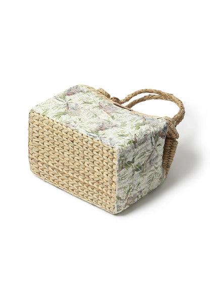 Handmade Seagrass Gift Hamper Basket for Family Picnic & Lunch Trips