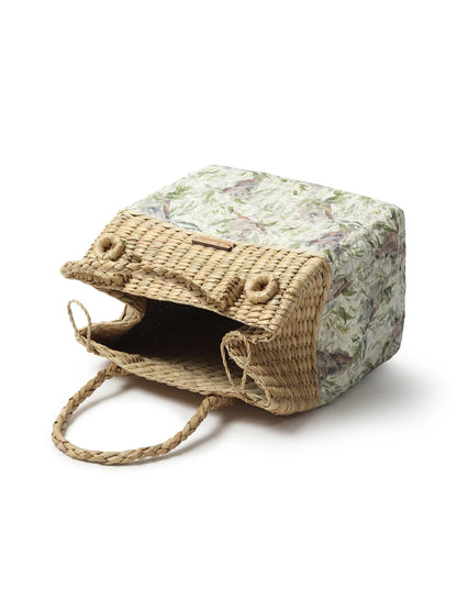 Handmade Seagrass Gift Hamper Basket for Family Picnic & Lunch Trips