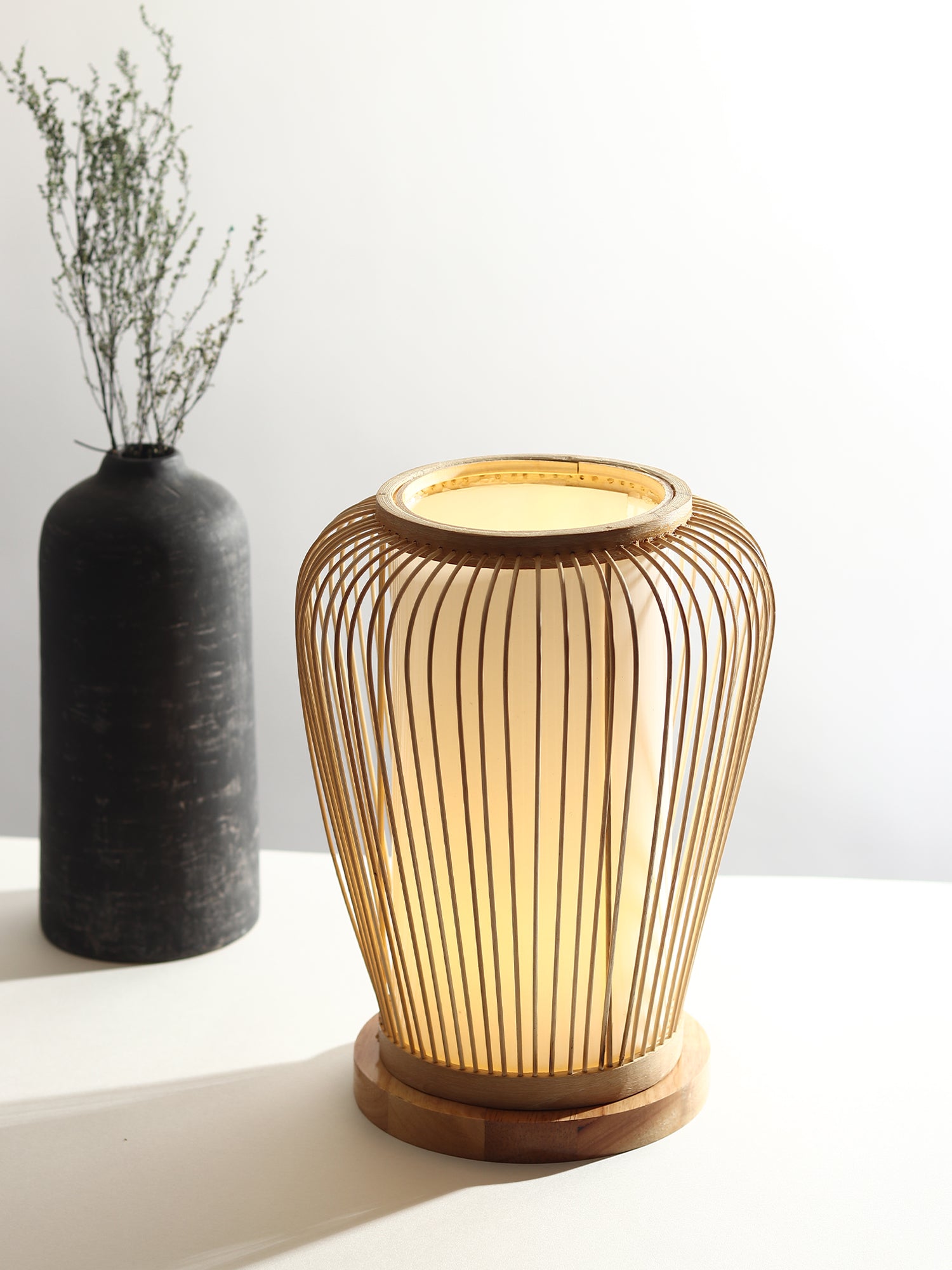 Cane Tabletop Lamp