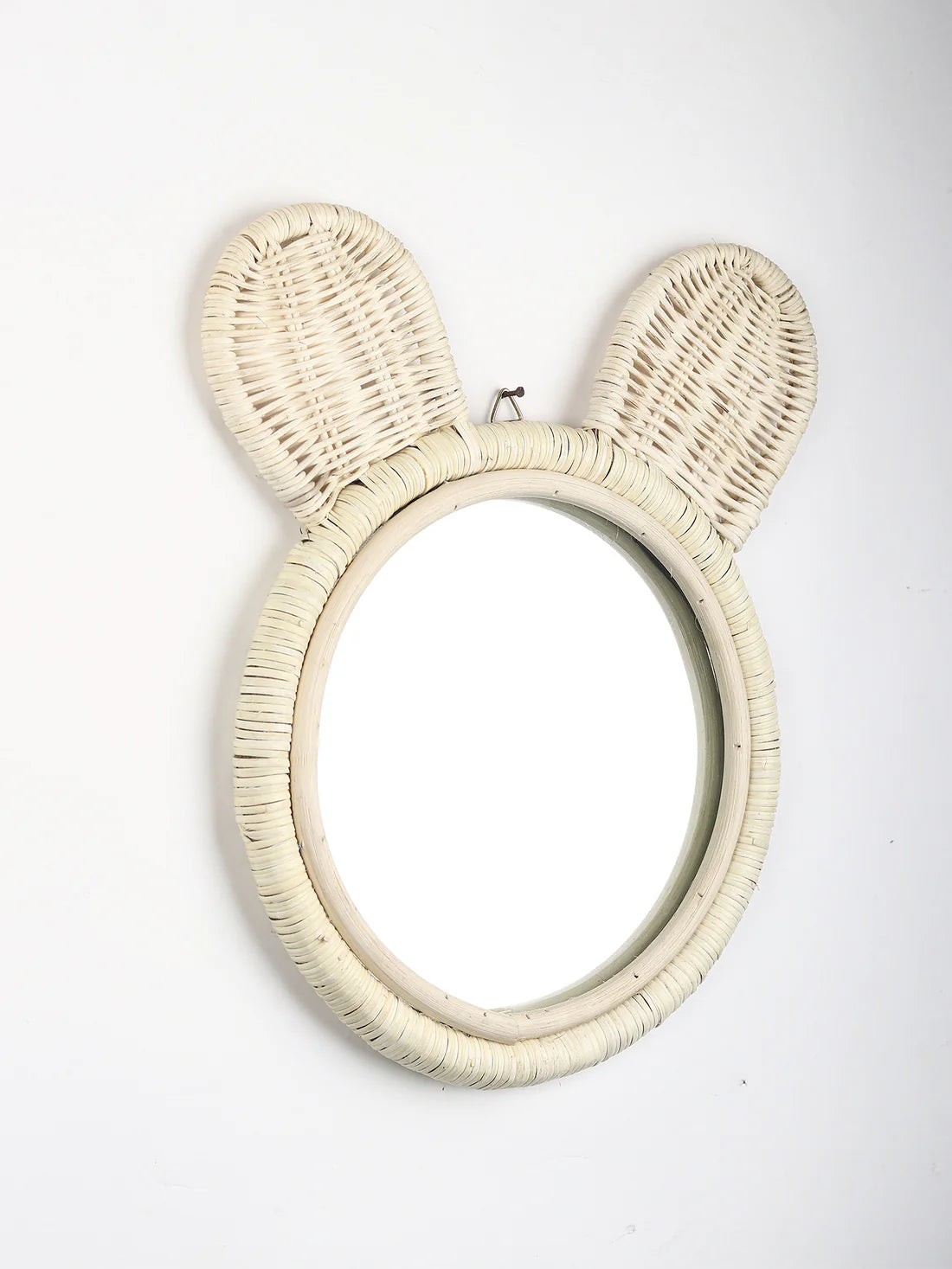 Rustic Handmade Rattan Wall Mirror for Bedroom, Bathroom, or Hallway Accent